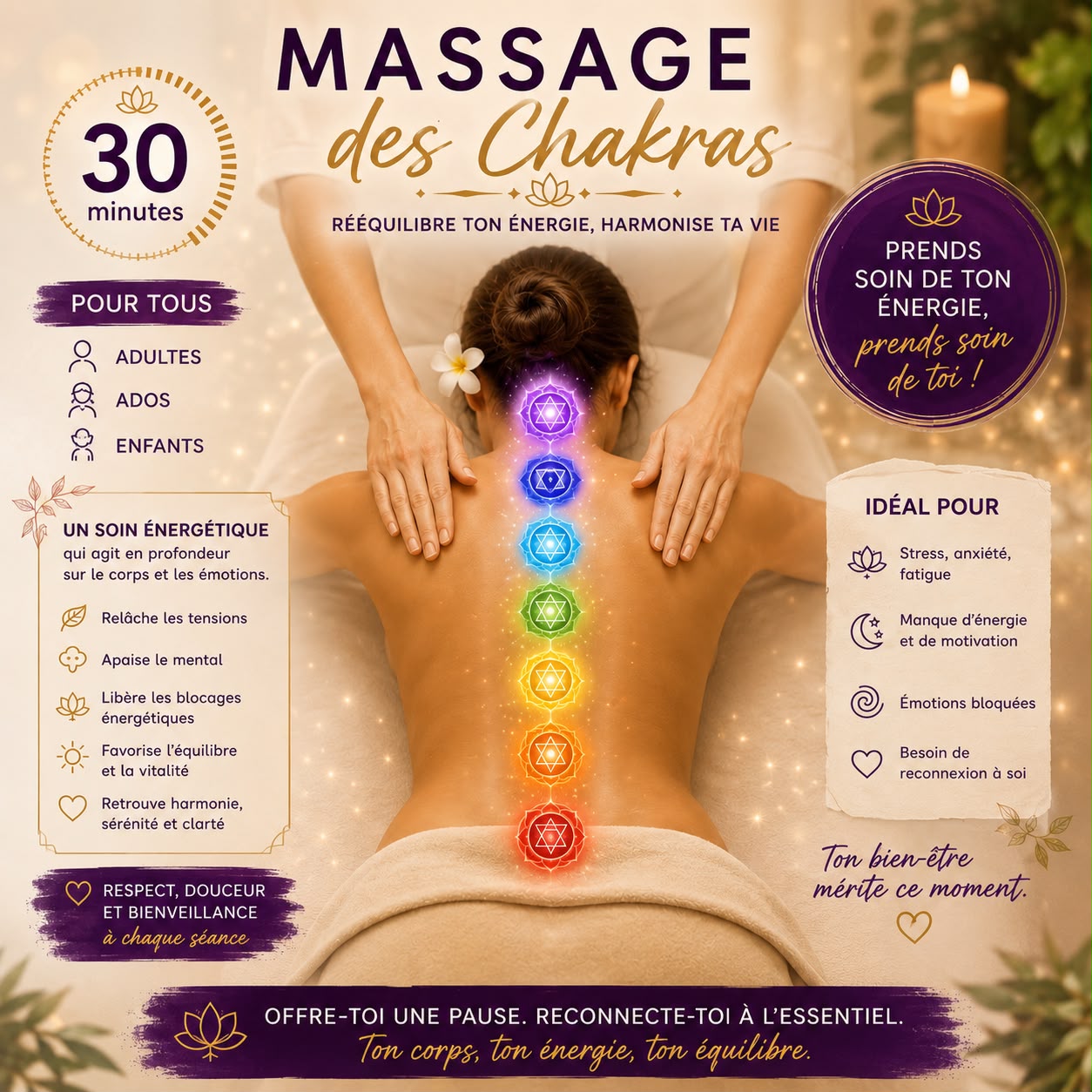 Massage des Chakras