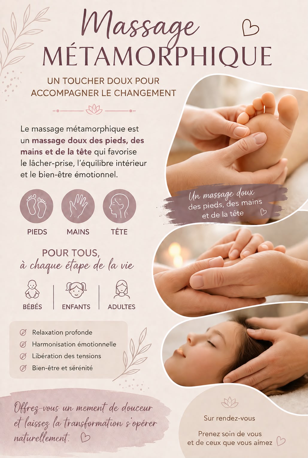 Massage métamorphique – Bébés